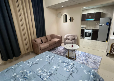 Furnished VIP Studio for Rent in Al Yasmin Towers - 3/4